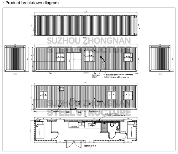 منزل حاوية الشحن الأمريكية