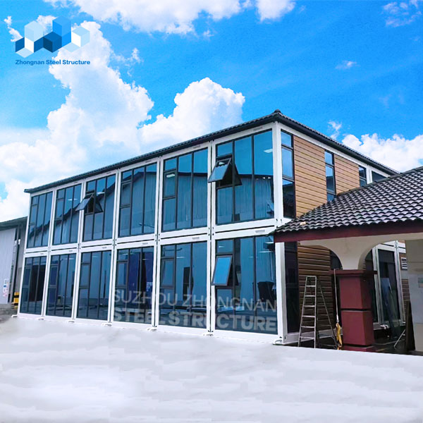 glass facade container office