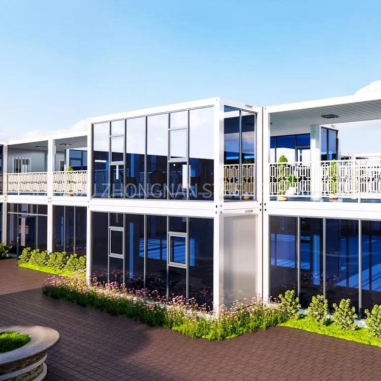 20ft container office building with glass wall