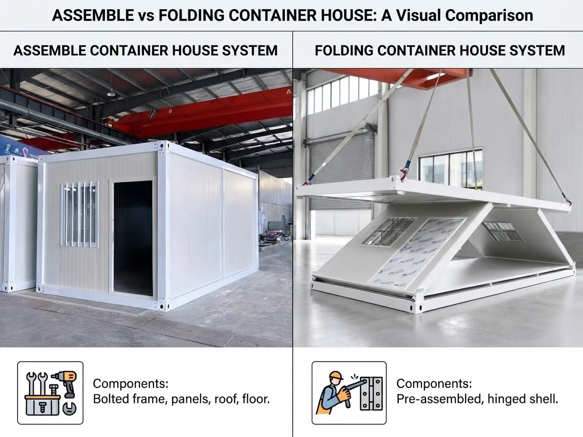 Asemble vs Folding Container House Asemble vs Folding