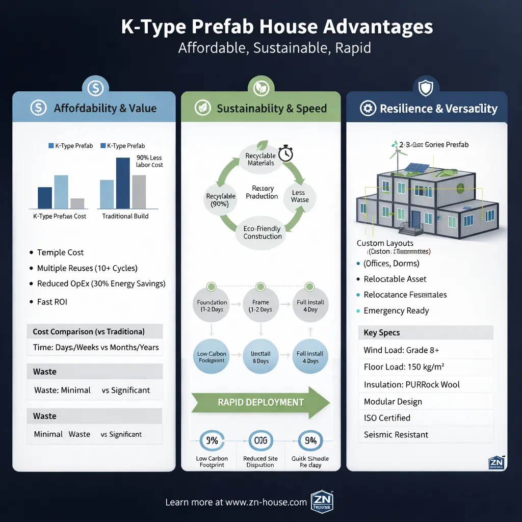 K-Type Prefab Houses for Sale: Affordable, Sustainable Living Solutions