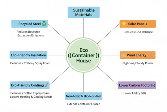 Eco Container Houses: Sustainable Materials and Off-Grid Energy Solutions