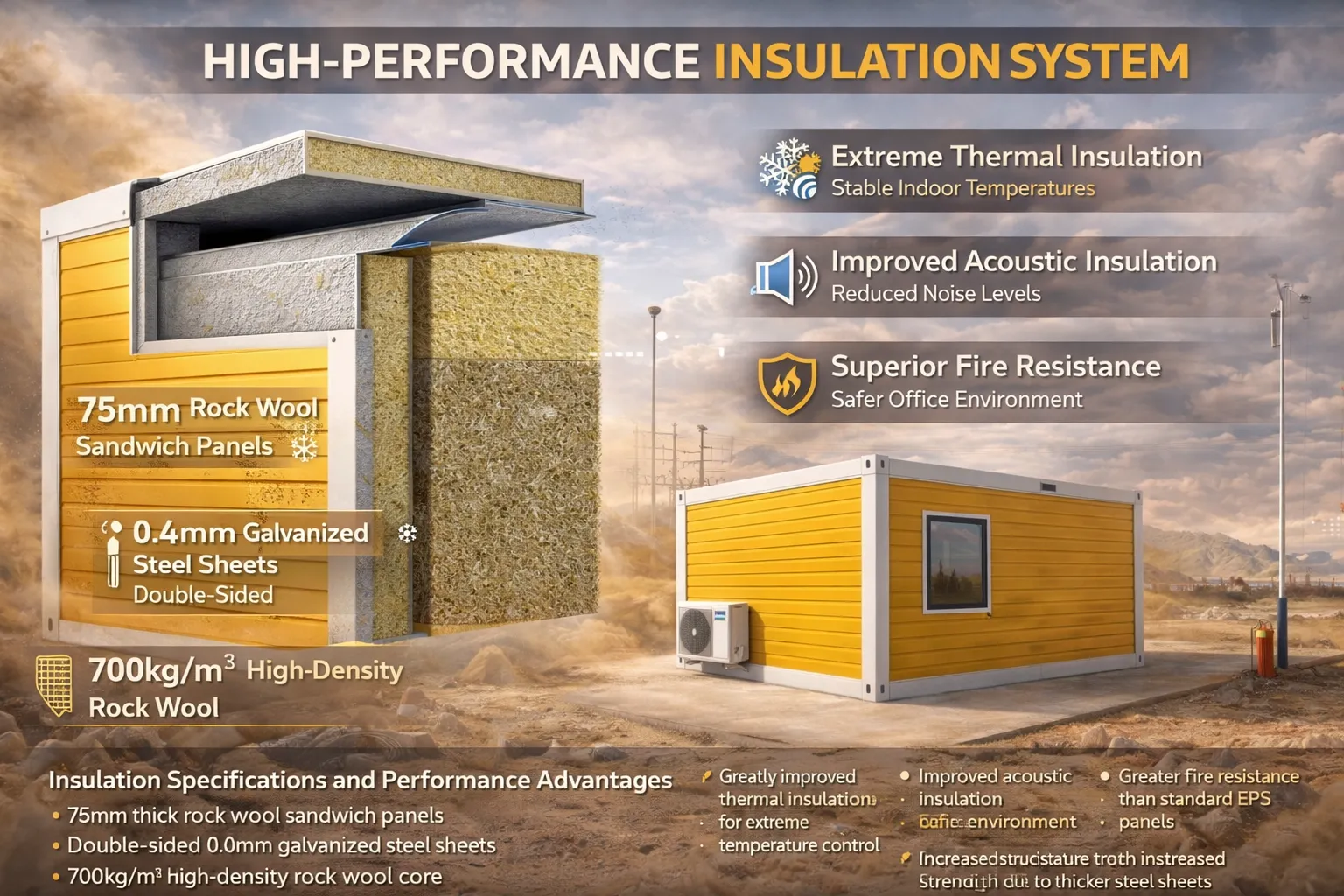 Flat Pack Container Office in Harsh Environments: Gansu Yumen Oilfield New Energy Base Project Case Study (2025)