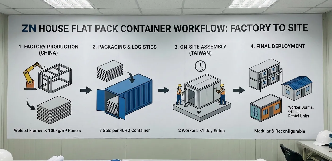 Flat Pack Container Taiwan: ZN House Manufacturing High-Performance Modular Solutions