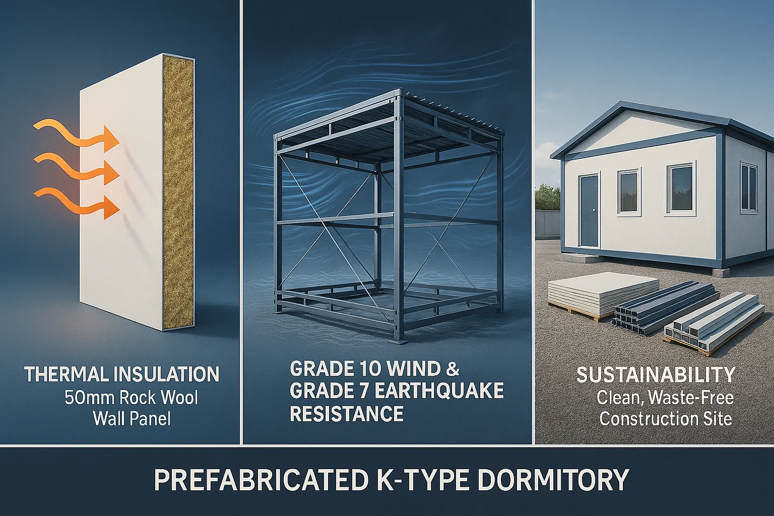 Prefabricated K-type dormitory
