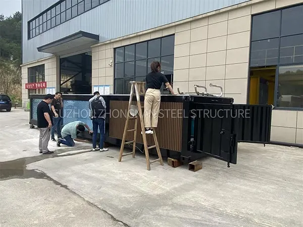 تصميم حوض سباحة الحاويات