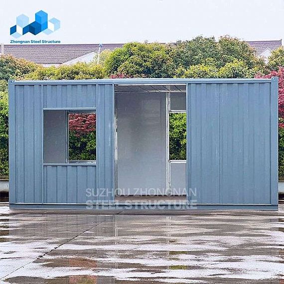 Zone de divertissement de conteneur modulaire gris