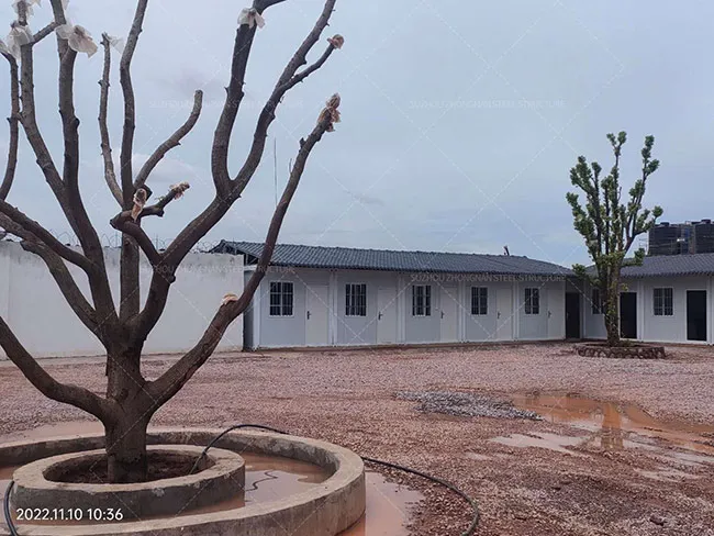 Prefabricated housing used as worker dormitory in Munich, Germany Prefabricated housing used as worker dormitory in Munich, Germany